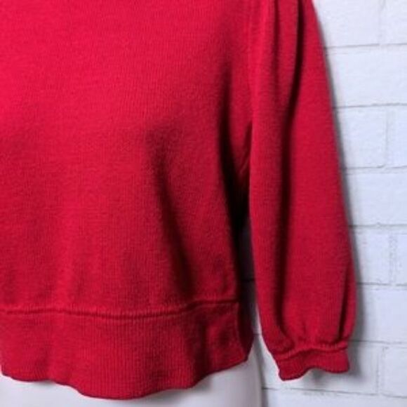 ST. JOHN Vintage Cropped Puff Sleeve Sweater S - Picture 3 of 9